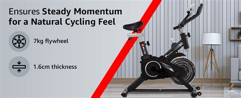 PowerMax Fitness BS-125 Spin Exercise Bike For Home Use,16Mm 6Kg ...