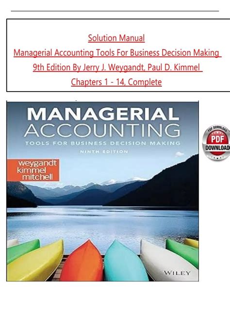Solution Manual For Managerial Accounting Tools for Business Decision ...