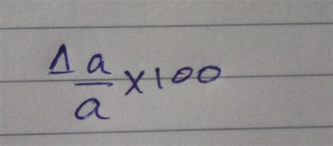 If the error in ‘a’ is Δa then find the percentage error in:i. a^{n} ii ...