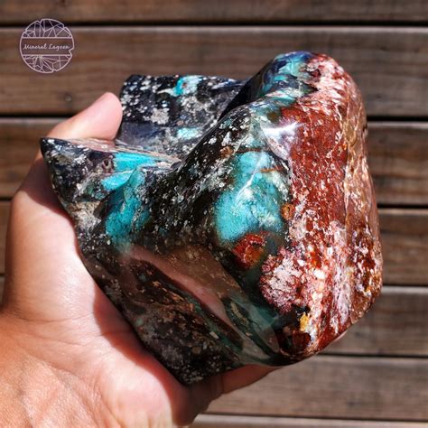 Rare Blue Opalized Petrified Wood Free Form Mineral Specimen Indonesia ...