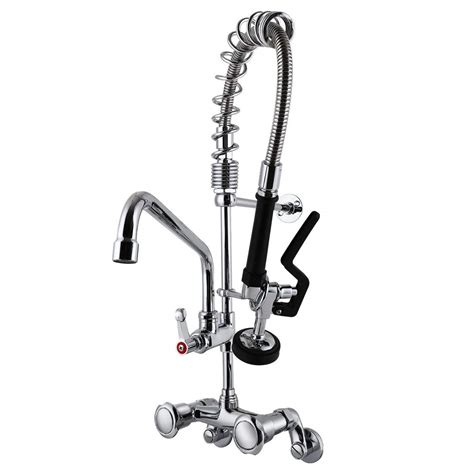 Buy 8 Inch Center Wall ed Commercial Kitchen Sink Tap POUGEO Pre Rinse ...