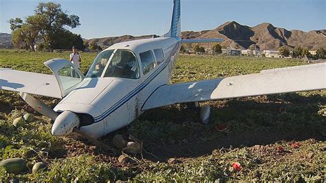 Small plane makes emergency landing in California watermelon field