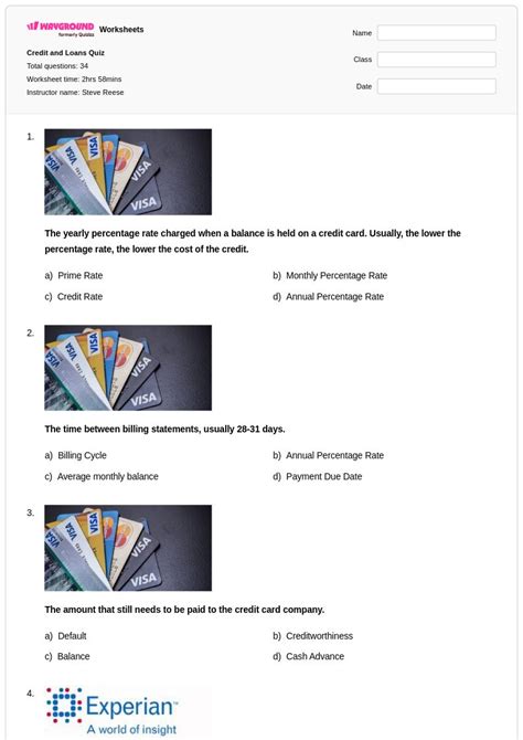 50+ Credit Card Statements worksheets for Class 9 on Wayground | Free ...