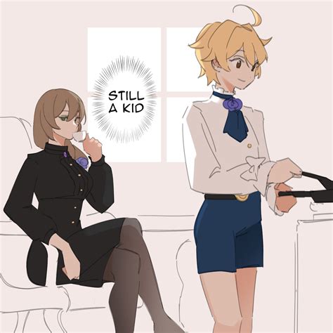 aether and lisa (genshin impact) drawn by yuushiba | Danbooru