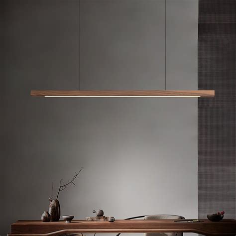 Linear Wooden Pendant Light – Vakkerlight
