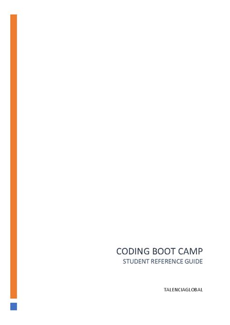 Coding Bootcamp - Student Reference Guide - CODING BOOT CAMP STUDENT ...