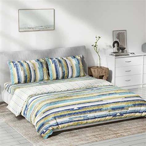 D'Decor Live Beautiful Tribal Chic Geometric 136TC Double Bedding Set ...