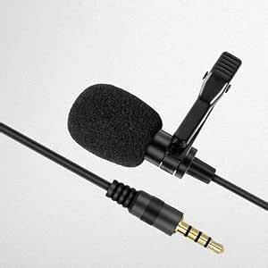 Esselkay Omnidirectional Condenser Lavalier Microphone Wired Smartphone ...