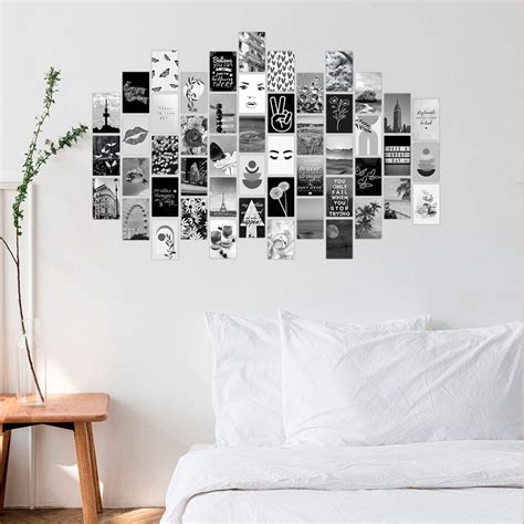 Buy Woonkit Black White Wall Collage Kit Aesthetic Pictures, Black and ...