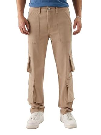 Buy The Souled Store Solids: Oak Buff Men and Boys Regular Fit Cargo ...
