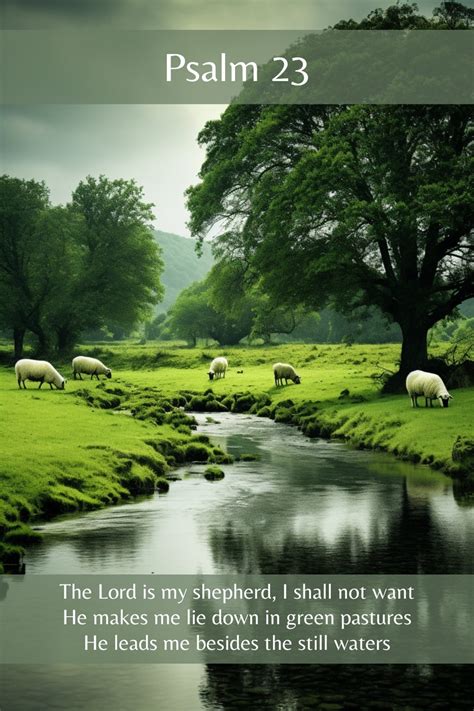 Psalm 23 Print Art, 2 Images, Scripture Wall Art, Bible Verse Digital ...
