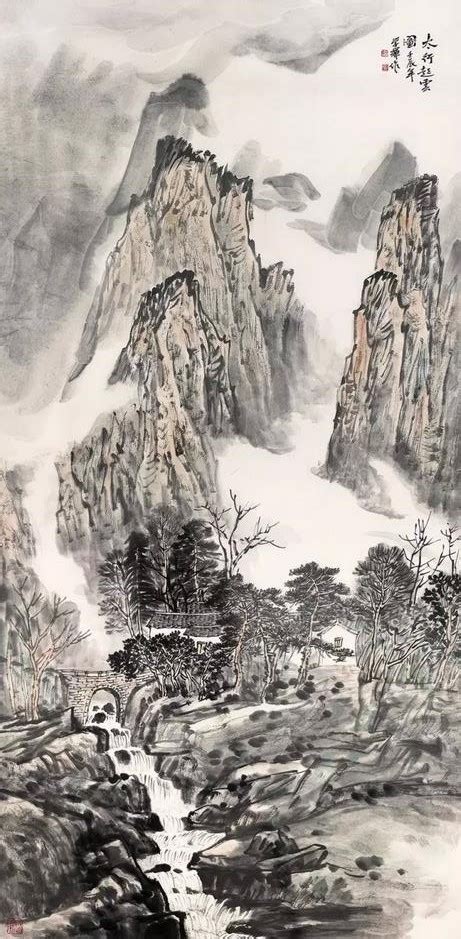 当代国画大师慕凌飞山水画作品欣赏|凌飞|山水画|清润_新浪新闻