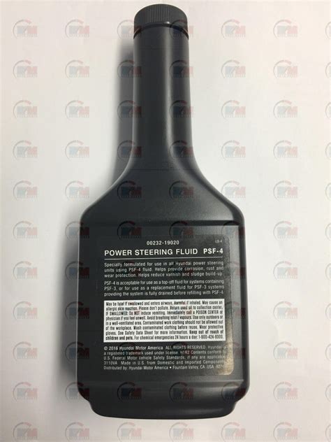 Hyundai Type 4 Power Steering Fluid at Raymond Guercio blog