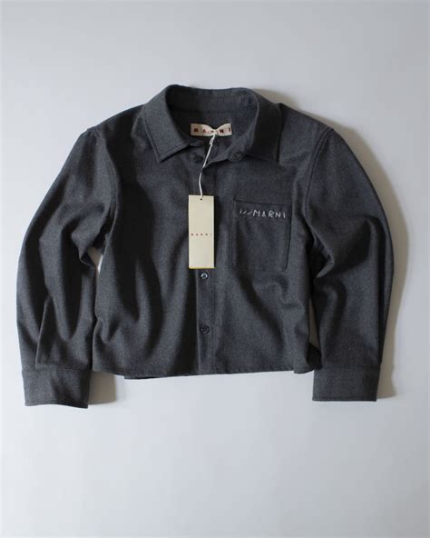 Marni Cropped Flannel Shirt Grey – NEUZWEI