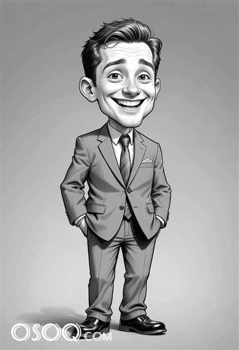 Black and White Business Cartoon Image 的图像结果