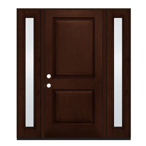 JELD-WEN Aurora 64-in x 80-in x 4-9/16-in Fiberglass No glass Left-hand ...