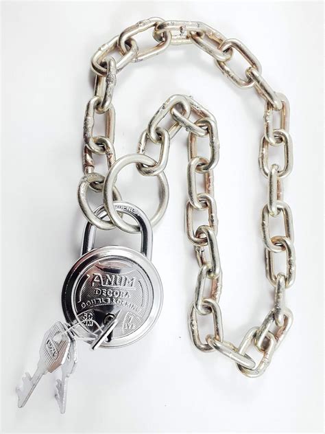 PAD Lock with Metal Chain, Security Travel Protection Tension Free Iron ...
