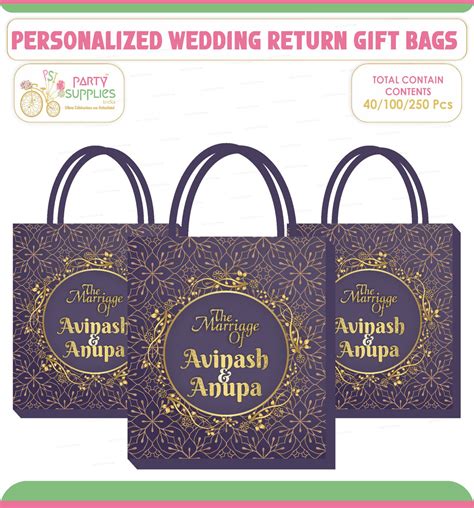 Wedding return gift bags Online | Parrty supplies india – Party ...
