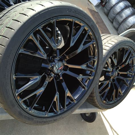 GM C7 Z06 Black Corvette Wheel & Michelin Tire Package