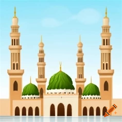 Illustration of al-masjid an-nabawi in medina, saudi arabia on Craiyon