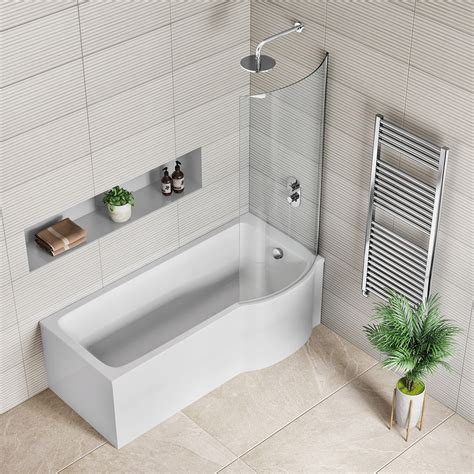 P Shape 1700 Shower Bath - MyStyle Bathrooms