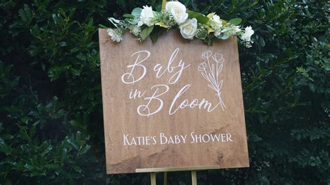 Baby in Bloom Baby Shower Welcome Sign Bloom Baby Shower Theme Wood Baby Shower Sign - Etsy