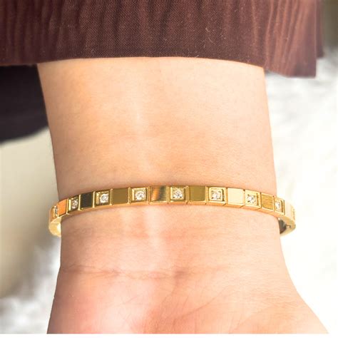 Square Gold Stone Bracelet – Label By Hemi
