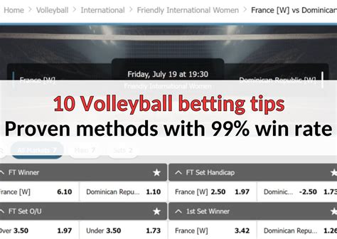10 Volleyball betting tips: Proven methods with 99% win rate
