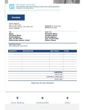 Free Invoice templates - QuickBooks AU Doc Template | pdfFiller