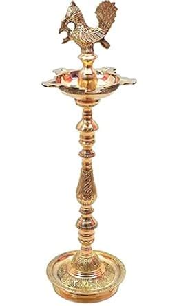 Buy RM Metals Pure Brass Inaugral Lamp Mahabharat Diya Vilakku Lamp ...