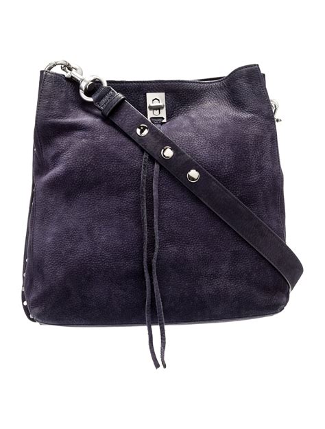 Rebecca Minkoff Suede Shoulder Bag - Blue Shoulder Bags, Handbags ...