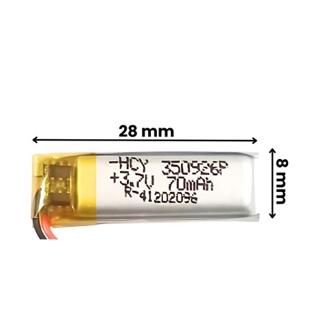 Witty Fox 70mAh Rechargeable 3.7V Lithium Polymer Battery – Robocraze