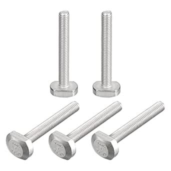 uxcell T-Slot Bolts, 5pcs M6x45mm T Slot Drop-in Stud Sliding Bolts 304 ...