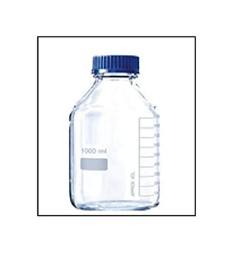 KV Aboratory Bottles With Blue Screw Cap Gl 45 And 'O' Pp Pouring Ring ...