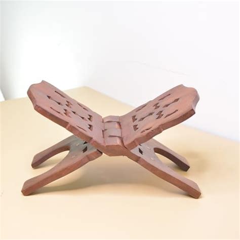 Santarms Wooden Holy Book Stand Rehal for Pooja Reading Geeta Bible ...