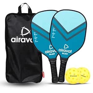 Airavat Blast 7406 Pickleball Paddle/Racket Full Set with 2 Paddles, 2 ...