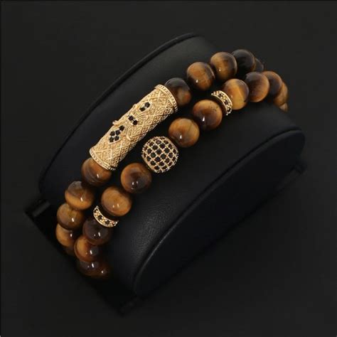 TCC™ Natural Tiger Eye Stone Charm Bracelet – The Click Cart