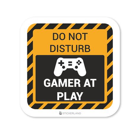 Stickerland India Do Not Disturb Gamer At Play Sticker 6.5x6.5 CM (Pac ...