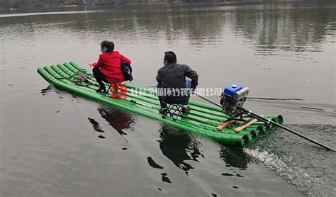 水上竹排双人竹筏塑料竹排景区船钓鱼船皮划船水上餐饮船漂流船-阿里巴巴