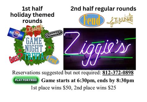Half Christmas Movie / Half Regular Trivia at Ziggies, Ziggies ...