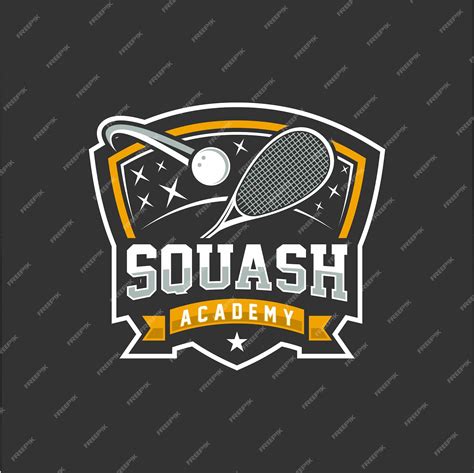 Premium Vector | Squash sports emblem Logo Template Design