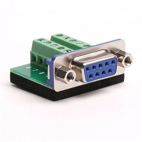 Buy DB9 Breakout Board DB9 RS232 Serial Female to Terminal Block 10 Pin ...