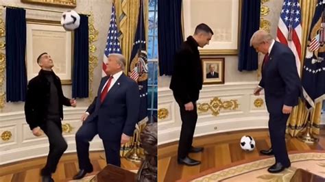 Did Cristiano Ronaldo & Donald Trump Really Play Football Inside The ...