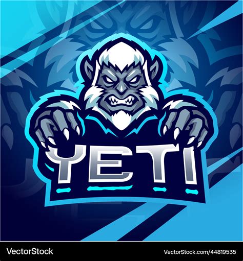 Yeti esport mascot logo design Royalty Free Vector Image