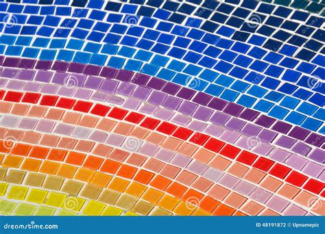 Colorful Tiles Mosaic Floor Background. Stock Photo - Image of glass ...