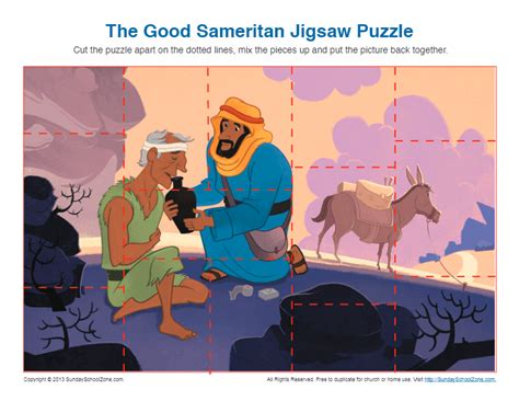 The Good Samaritan Jigsaw Puzzle | Bible Activities for kids