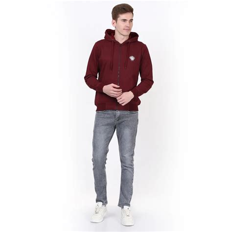 Maroon Zip-up Hoodie – Deer Club