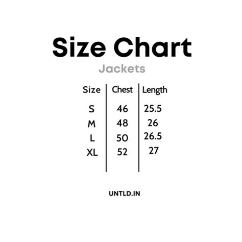 jacket size chart – untld.in