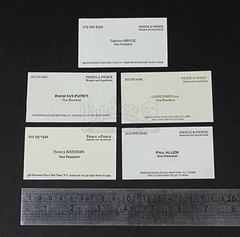 American Psycho Business Card Font