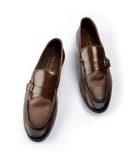 Pelle Santino - Brown Milled Single Monk Loafers - Ultra-Flex – The ...